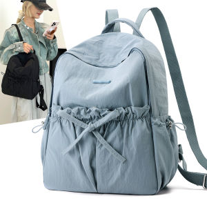 fashion lightweight backpack for women multi-pocket waterproof nylon bagpack