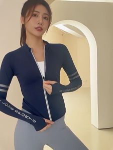 NYK Women Sports Jackets Zipper Front Outerwear Tight Fit Show Slim Jackets Activewear Ladies Running Hiking Yoga Jacket Comfortable Sports Top
