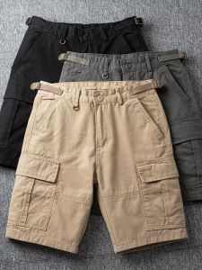 LIIEN NOOS | Heavy Durable Multi-Pocket Waterwashed Loose Straight Cargo Shorts