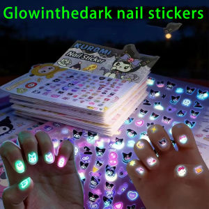 Sanrio | Sanrio Kuromi Glow-in-the-Dark Nail Stickers Luminous Nail Art Stickers Cute Cartoon Stickers for Kids.