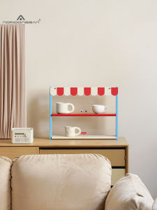 Luxurious Home Nori Key Holder Multi-layered Decorative Tray Entrance Way Decoration Cup Holder Creative Wooden Desktop Ornament