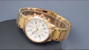 Box Exclusive Jam Tangan Fos Bulat Chrono Aktif VA-695SUR / Jam Tangan Fashion Pria Tali Rantai Diameter 45 cm