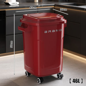 ZHUOLESHI | Large Industrial Style Trash Can With Wheels