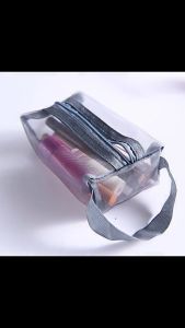 Calden 3PCS / Set Tas Penyimpanan Jaring Multi-fungsi Tas Kosmetik Transparan