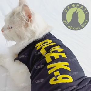 SEMPATI Baju Kucing Police K-9 Polisi K9 Baju Singlet Kucing Anjing Cat Kitten Adult Anabul Puppy Kelinci Monyet Kaos T-Shirt Pakaian Rompi Hewan