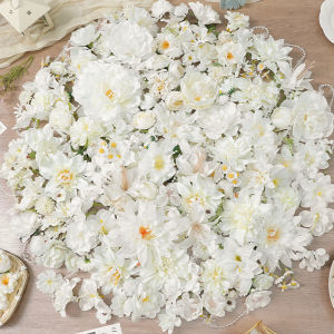10/20/30Pcs Mini White Artificial Flower Heads Simulation Peony Daisy Rose Flower for Craft Wreaths Wedding Party DIY Home Decor