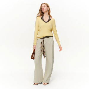 DUSHU | Casual Work-style Wide-leg Pants