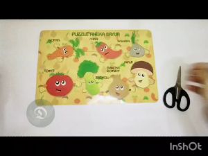 Puzzle Edukatif Kayu Bentuk Buah dan Sayur Warna-Warni untuk Anak Usia 1-5 Tahun SNI tebal 6mm