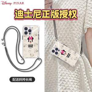เคสโทรศัพท์มือถือแบบสะพายข้างดูดซับแม่เหล็ก Disney สำหรับ iPhone 16 pro Max 15 pro 17 พร้อมสายรัดสำหรับผู้หญิง 2025 รุ่นใหม่