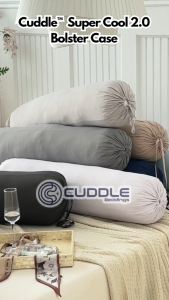 Cuddle™ Ice Silk Super Cool 2.0 Bolster Case | Soft Breathable Smooth & Cooling Cover | Cooling Ice Silk Bolstercase