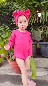 Setelan Jumper bayi perempuan 3-24Bulan VIKA plus Celana Panjang & Bandana by Alesha Apparel