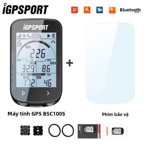 IGPSPORT BSC100S ANT + GPS Đồng Hồ Đo Đi Xe Đạp Xe Máy Tính Đi Không Dây Tốc Độ Hỗ Trợ Powermeter Màn Hình Lớn 2.6 Inch
