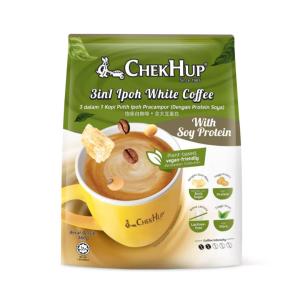 CHEK HUP 3 in 1 Ipoh White Coffee with Soy Protein Malaysia (12 sachet)