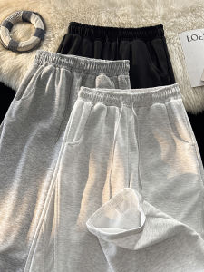 American Style Patchwork Mens Sport Pants Loose Wide Leg Casual Trousers Straight Cut Spring Autumn Trendy High Street