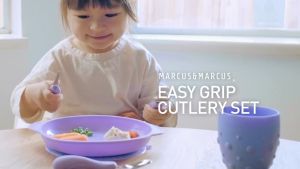 Bộ Thìa Nĩa Ăn Dặm Easy Grip Marcus & Marcus Cho Bé Từ 3 Tuổi