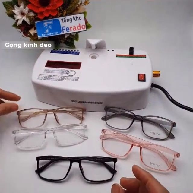 Gọng kính mắt vuông gọng dẻo mắt cận 0 độ nam nữ, kiểu mắt trong suốt ...