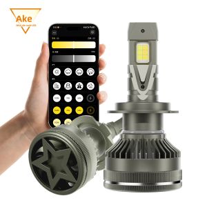 Bóng Đèn Pha Ô Tô LED Mini Turbo 3 Màu 3000K 4300K 6000K Điều Khiển Bằng Ứng Dụng H7 H4 H1 H11 H3 9005 9006 Lắp Chung Được Cho Nhiều Loại Xe