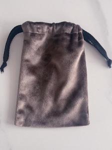 Gray Velvet Bag Drawstring Jewelry Storage Pouch Thickened Mobile Phone Cloth Bag Accessories Organizer