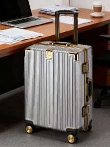 MANLVSHI | Silent Large Capacity Lockable Aluminum Frame Suitcase 20 Inch