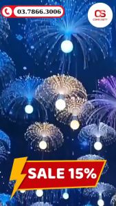 10 Đèn LED sứa [phim Avatar] chuyển màu dạ quang xòe đều đường kính 60-100cm decor nhiều kiểu cho quánsân vườn phòng ngủ ( Comboseett )