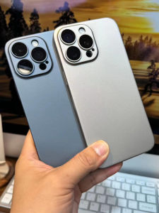 Ultra-Thin Matte  14Promax Phone Case with Lens Film Anti-Fall Protection Simple Design 15 Shockproof Cover 13Pro Dust Net 12Naked Machine High-End Feel 11 Shell