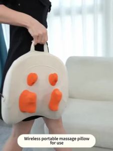 Trapezius Electric Massage Pillow Wireless Shiatsu Kneading Massager for Neck Shoulder Waist Leg Rechargeable for Car Home Use