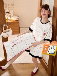 GONGDIE | Cooling Pure Cotton Womens Sleepwear Short Sleeves Shorts
