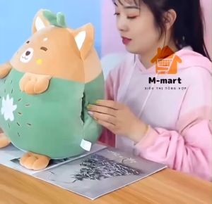 Gối bông hình trái cây kèm mền đa năng gối bông 2in1 văn phòng gối mền 3in1 gối ôm có mền cho các bé