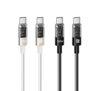Remax 100W Dual-color Braided Quick Charging Data Cable Type-c to Type-c RC-C162