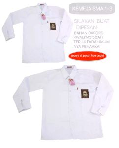 Baju panjang sergam putih SMA