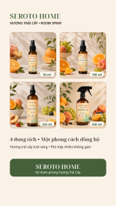 Xịt Thơm Phòng Hương Trái Cây Cao Cấp Làm Mới Không Gian Hương Thơm Tươi Mát Lưu Hương Lâu Mùi Ngẫu Nhiên