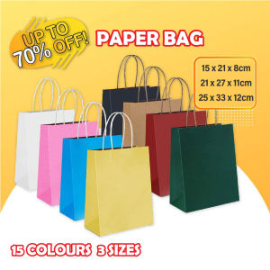Wahaha Colour Paper Bag Shopping Bag Gift Bag Party Bag Birthday Bag Kraft Paper Bag Packaging Bag beg kertas Beg Hadiah