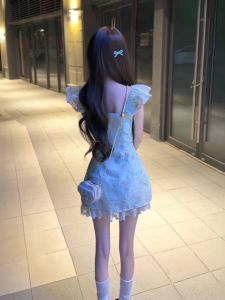 CHANGTONG | Flower Pattern Short Sleeve Small Person Friendly Summer Dress