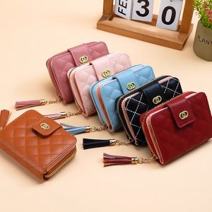 NCW-100 Womens Short Wallet Womens Zipper Wallet Korean Style Large Capacity Tassel Women Bag