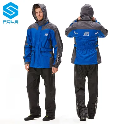 POLE－RACING | ชุดเสื้อกันฝนและกางเกงสำหรับขับมอเตอร์ไซค์ แยกชิ้น สำหรับการขับขี่ระยะไกล