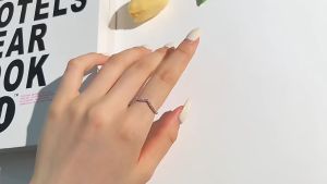 Chard Wake Cincin Wanita Berlian Korea Elegan Cincin Tunangan Lamaran Pernikahan Rings Sertifikat GRA Dapat Diatur Size Cincin Cewek