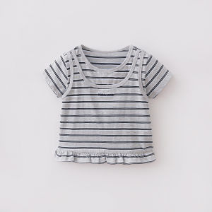 Marc&Janie | Girls Lace Trimmed Short Sleeve T-shirt