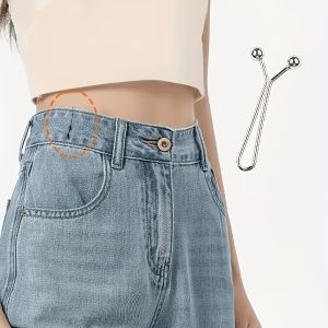 8pcs Adjustable Seamless Waist Buckle Multifunctional Metal Clip Suitable for Tightening Belts Pants Scarves Etc.