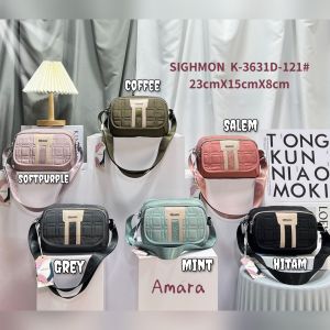 New Arrival TAS SELEMPANG WANITA SIGHMON KANVAS 3Ruang SG363