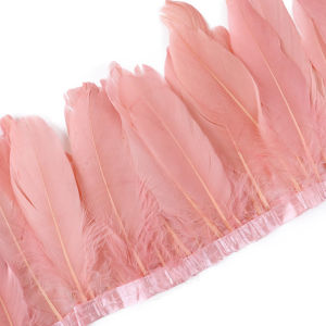 Purple Goose Feather Trim 5M 15-20cm Feather Fringe Ribbon for Wedding Dress Stage Costume DIY Craft Party Decor Accessories