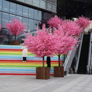 Emulational Peach Tree Cherry Tree Wishing Tree Simulation Plum Tree Fake Peach Tree Large Fake Trees Decorative Tree Lobby Mall