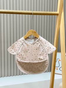 New Ins Style Waterproof Baby Bibs: Children's Dinner Clothes PU Material Male Female Toddler Feeding Smock Anti Dirt Smock