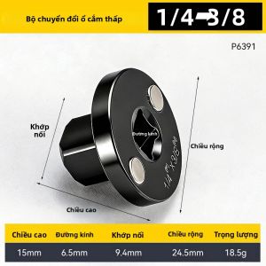 Bộ Chuyển Đổi Ổ Cắm Tác Động Kiểu Dáng Thấp 3/8-1/2 1/4-3/8 3/4-1 1/2-3/4 Bộ Chuyển Đổi Ổ Cắm Từ Tính 4 Món Dành Cho Thợ Máy