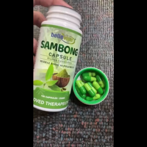 Bellevine Sambong Capsule Herbal Supplement 100s 250mg Pure Blumea Balsamifera Rich in Plant Antioxidants for Kidney Wellness Natural Detox & Fluid Balance