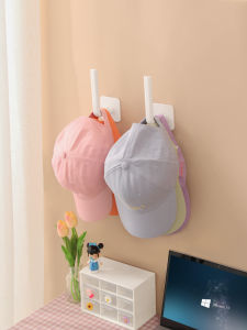 Không Khoan Cửa Mũ Sau Móc Bảo Quản Mũ Bóng Chày Giá Treo Tường Nhựa Dính Móc Cho Nhà Lối Vào Nón Tổ Chức