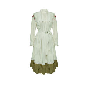 Original Craftsmanship Long Sleeve Embroidered Slim Fit French Style Dress New Arrival Autumn Season X Version Natural Waist