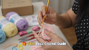Monaco Crochet Starter Kit Complete Beginner DIY Set with 4-Ply Acrylic Yarn Double-Sided Metal Hook Scissors Tape Measure Stitch Markers & Accessories – Gantsilyo Bulakeña