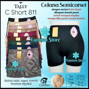 TALLY CD 811 SEMI CORSET - CELANA DALAM BOXER RAJUT WANITA