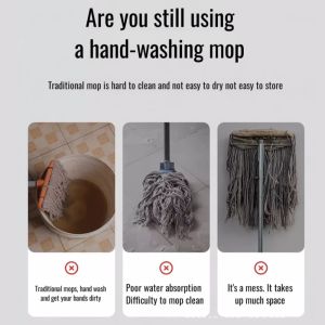 Household a mop net thickened rotary mop telescopic pole handfree washing waterabsorbent mop