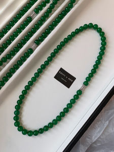 CAFFTI | Green Agate Jade Chinese Style Necklace